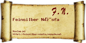 Feinsilber Násfa névjegykártya